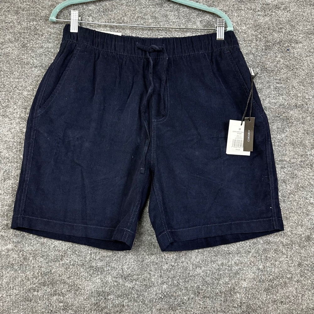Onia Corduroy Pull On Shorts Mens M Medium Deep Navy Blue Casual Comfy NWT